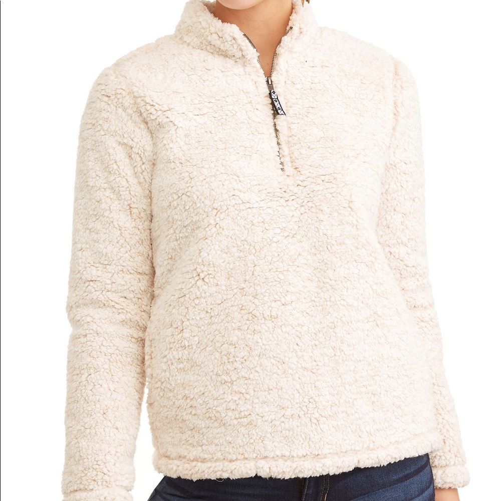 Time and Tru Oatmeal Sherpa Size Large